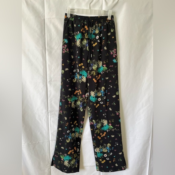 Kangsister Black Floral Pant Suit – Women’s Blazer & Pants Set, Botanical Print - Picture 7 of 16